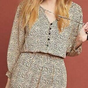 Anthropologie BeachGold Chelsea Romper Medium